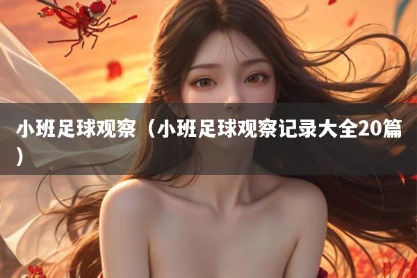 小班足球观察（小班足球观察记录大全20篇）